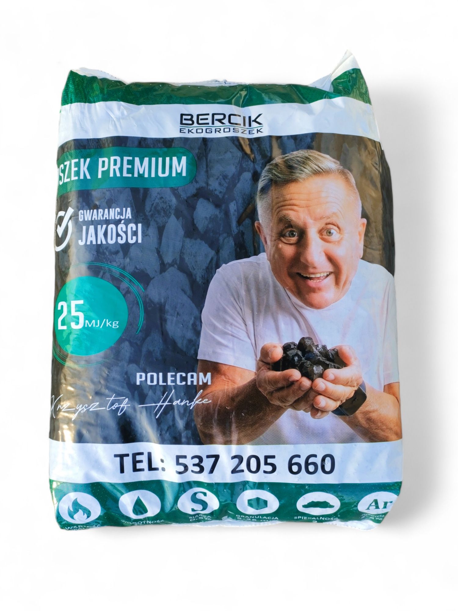 Ekogroszek BERCIK workowany po 20kg  26MJ /kg PGG Węglokoks 1 Gatunek