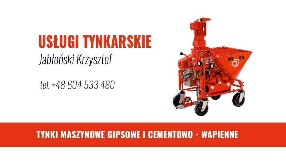 Tynki maszynowe | Giżycko i okolice