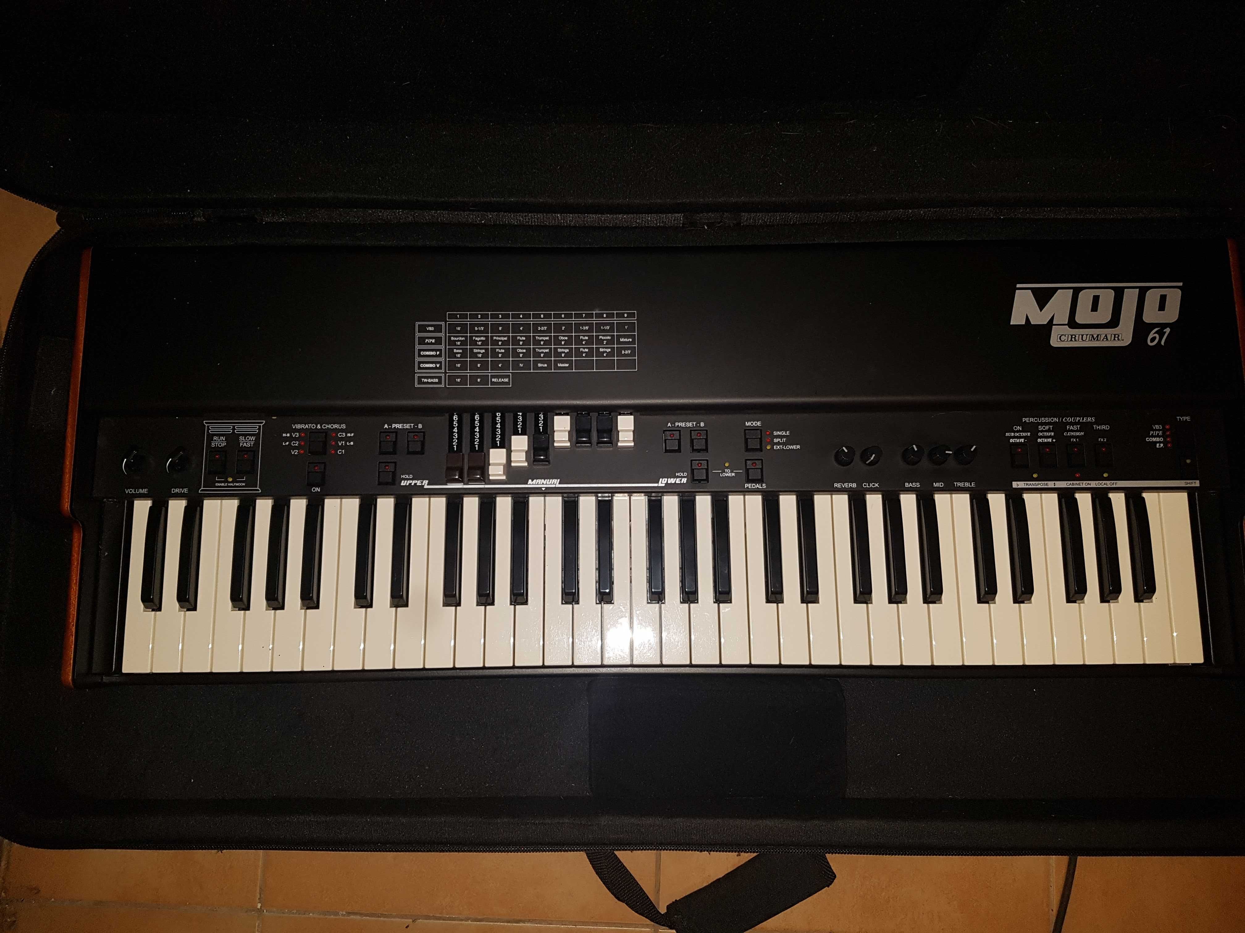 Organy Crumar Mojo 61 ( hammond, farfisa, vox, electric pianos )