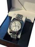 Oryginalny zegarek Seiko srebrny day date nowy mechaniczny arabic