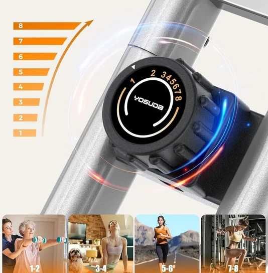 YOSUDA Rower treningowy magnetyczny pionowy 3w1 składany 150 kg