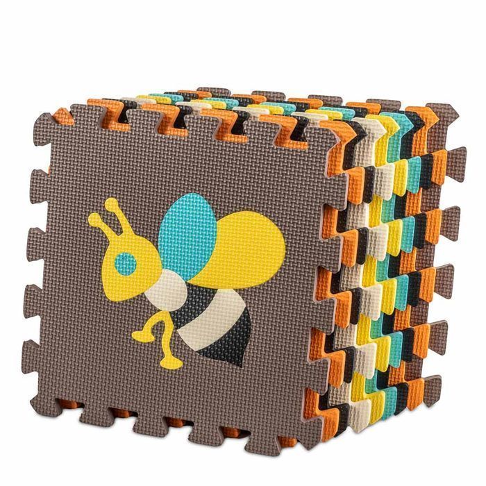 mata edukacyjna piankowa puzzle zwierzątka kolorowa 85 x 85 cm 9 el