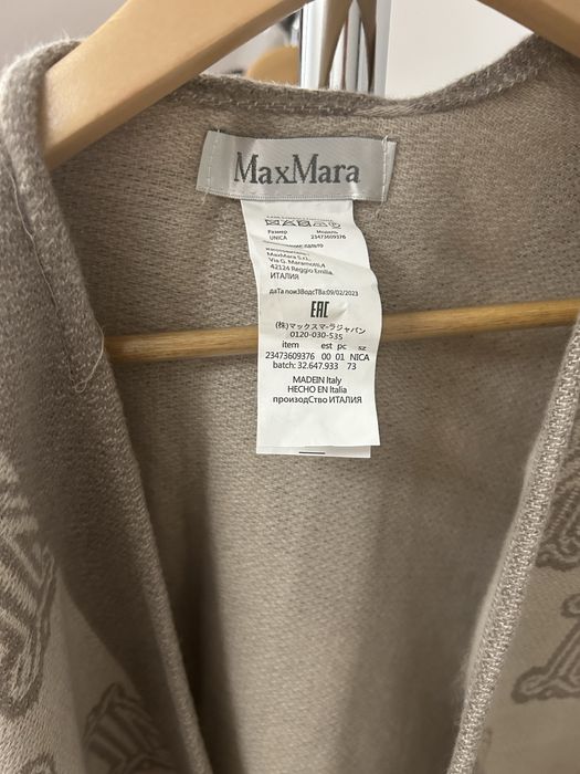 Max Mara вовняне пончо шарф з вовни