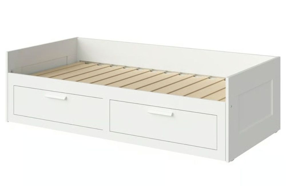 Łóżko leżanka Brimnes Ikea 80x200 rozkładana z szufladami sofa kanapa