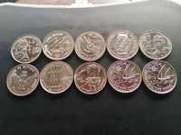 10 moedas comemorativas de 100 escudos