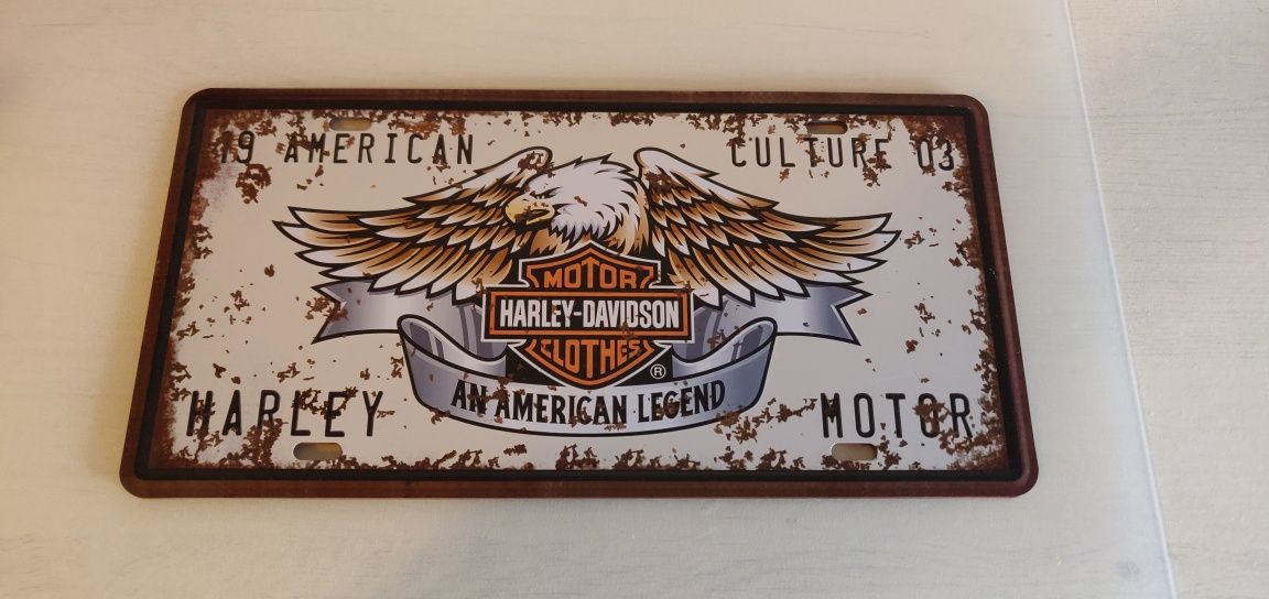 Placa metal Harley Davidson - Estilo Vintage