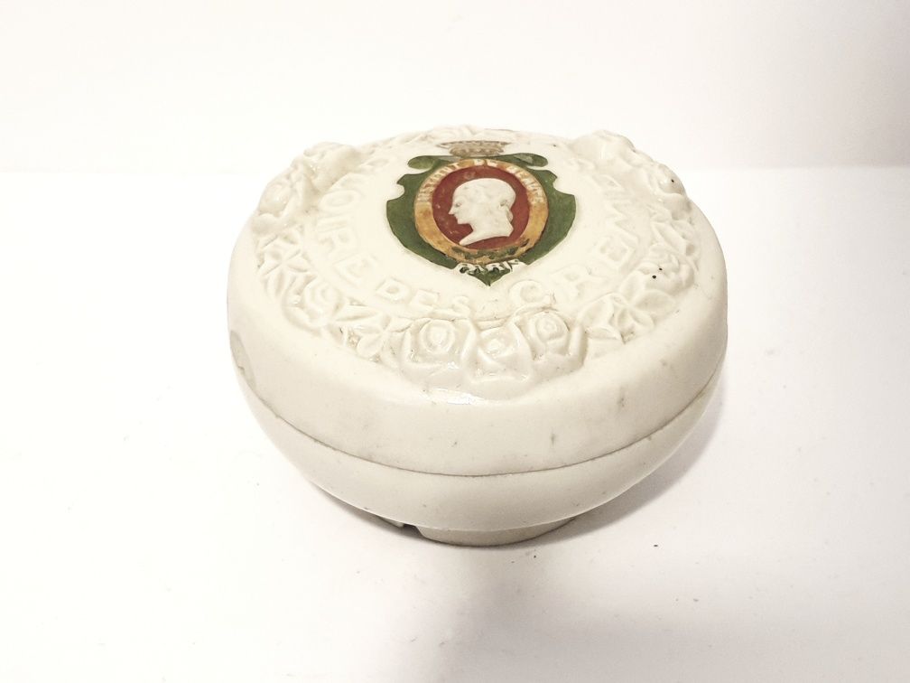 Rara antiga caixa Gloires des Cremes em porcelana francesa