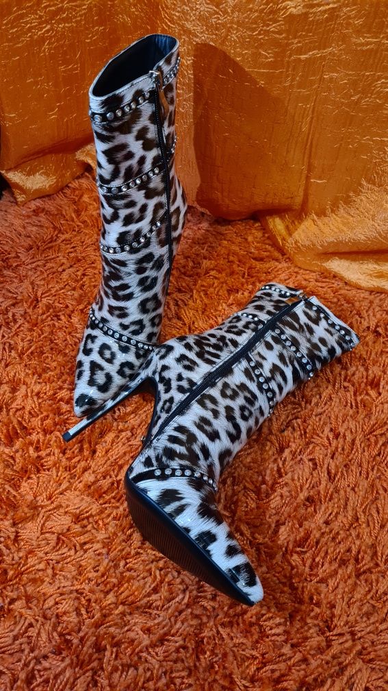 Botas Salto Alto Leopardo