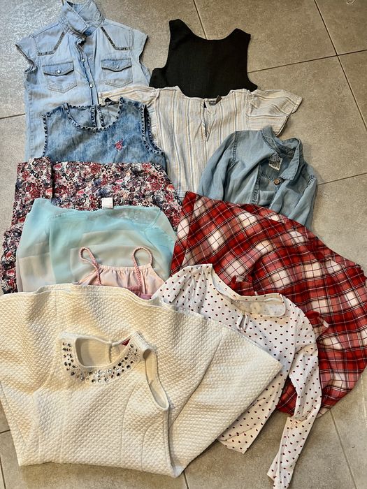 Rzeczy /paka rzeczy /zestaw  140/146  cm dla dziewczynki