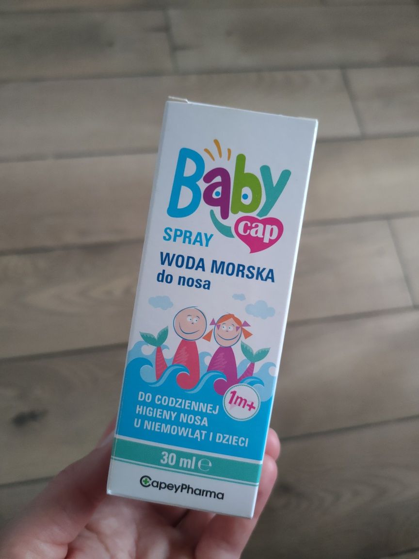 Baby cap spray woda morska do nosa dla dzieci nowa