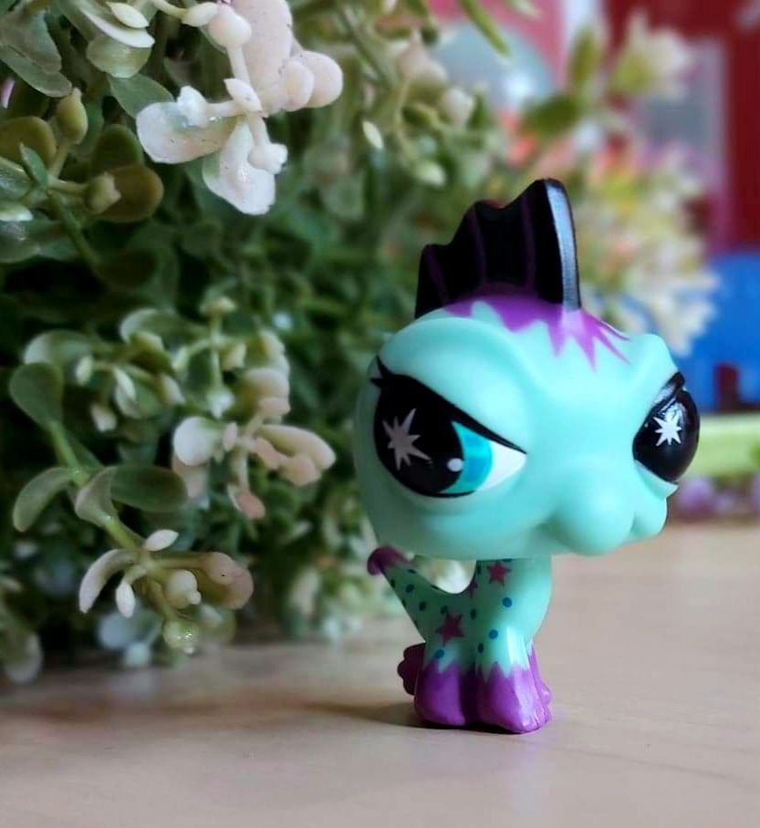 Littlest Pet Shop LPS iguana Punk edycja limitowana, unikat