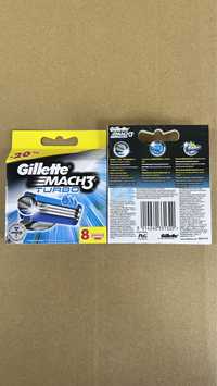 Gillette Mach3 Turbo 8шт Германия мак3 турбо лезвия для станка Mach3