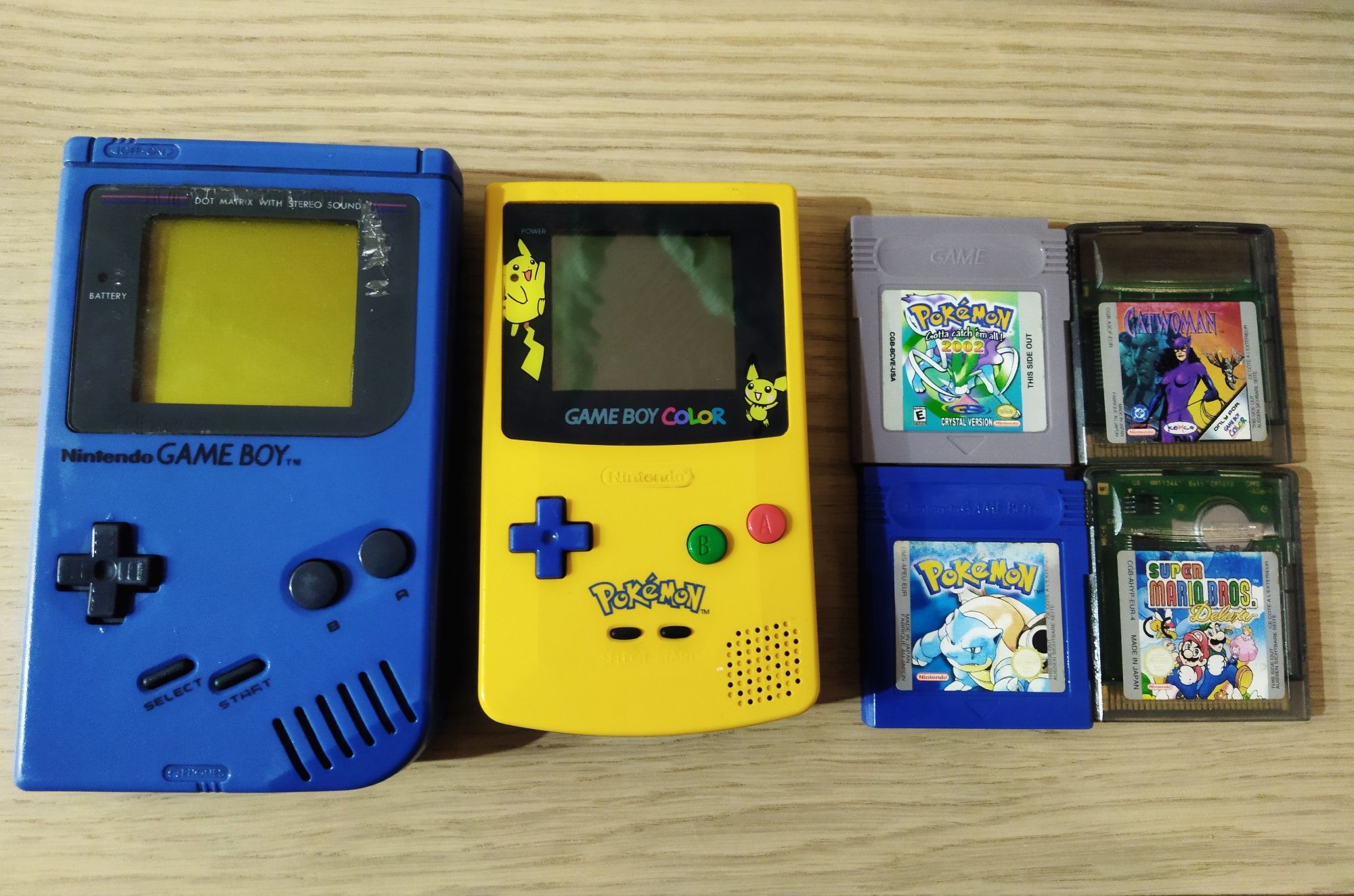 Gameboy Original Dmg Classic Azul + Gameboy Color Pokémon+ jogos