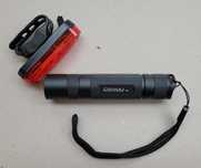 Latarka Convoy S2+ 6500K + tylna lampka rowerowa + tylna