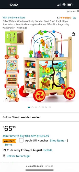 Brinquedo para bebé- Novo
