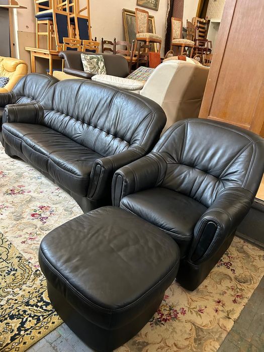 Skórzany zestaw mebli 3,1,1