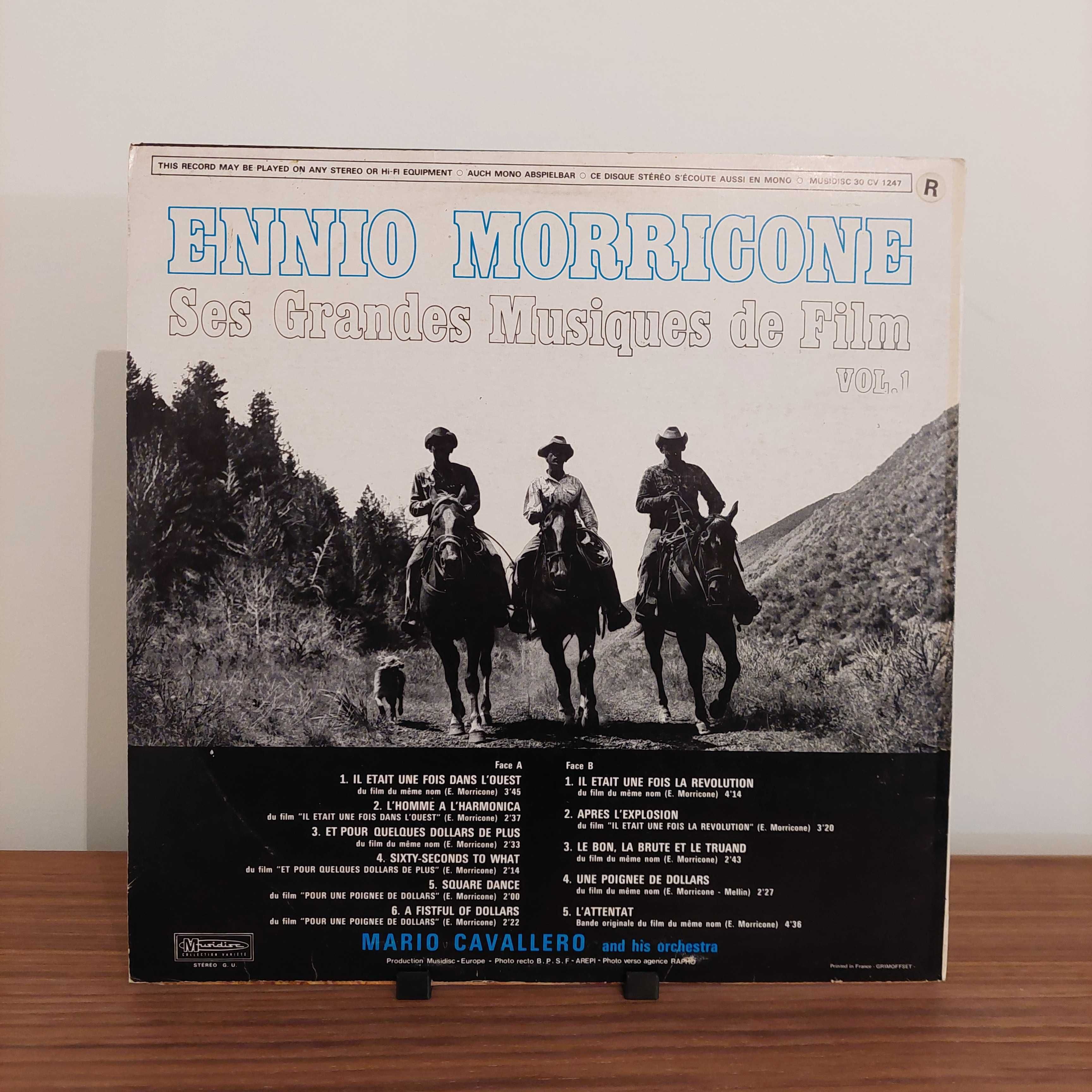 Disco vinil LP Ennio Morricone, Mario Cavallero Ses Grandes Musiques