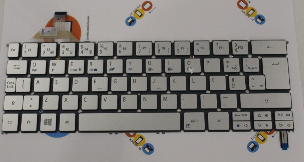 Teclado ACER S7 S7-391 S7-392 S7-393 Prata BACKLIT PT