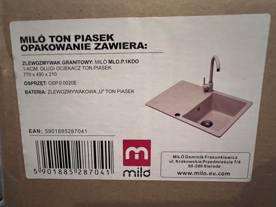 Zlew Granitowy Miló - Piaskowy