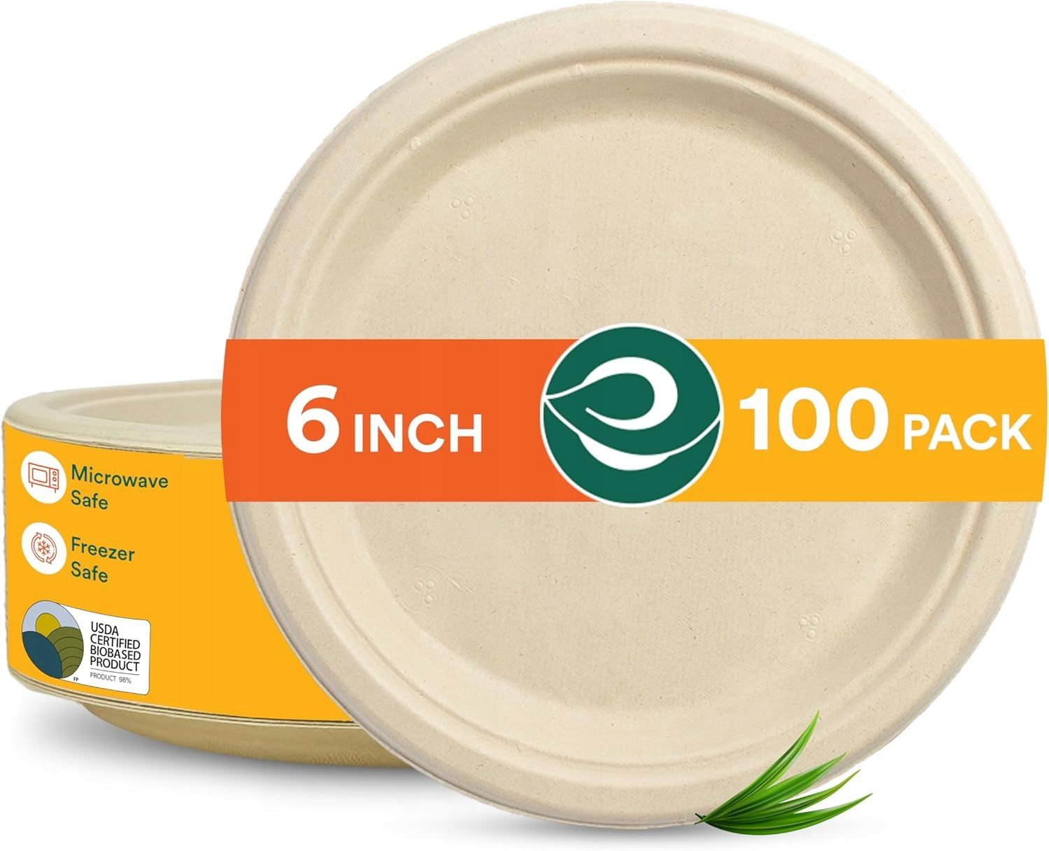 Grube Talerzyki Talerze Papierowe 15 cm 100 szt. Eko Jednorazowe
