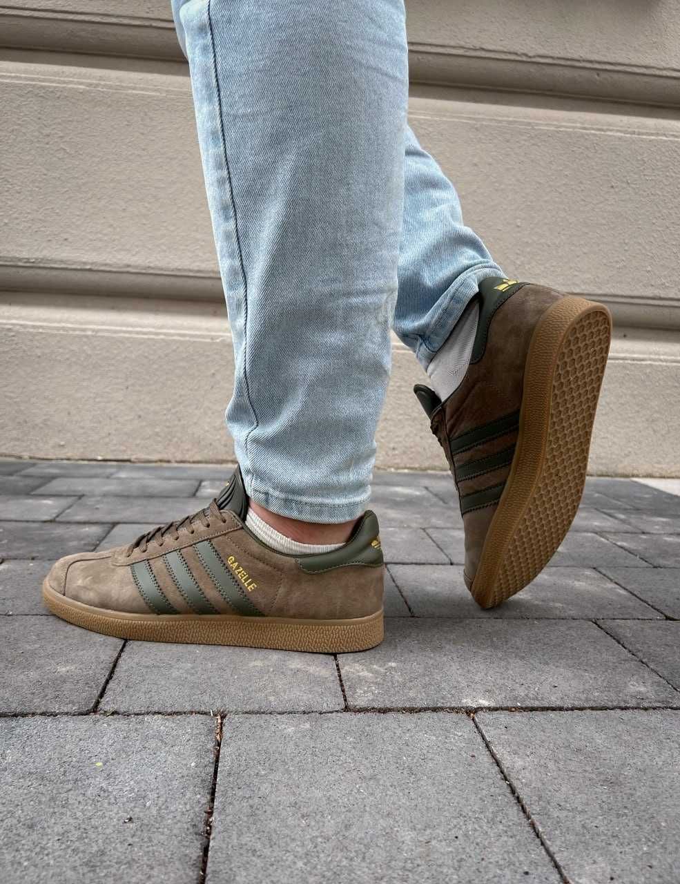 Кросівки кроссовки Adidas Gazelle Brown Green