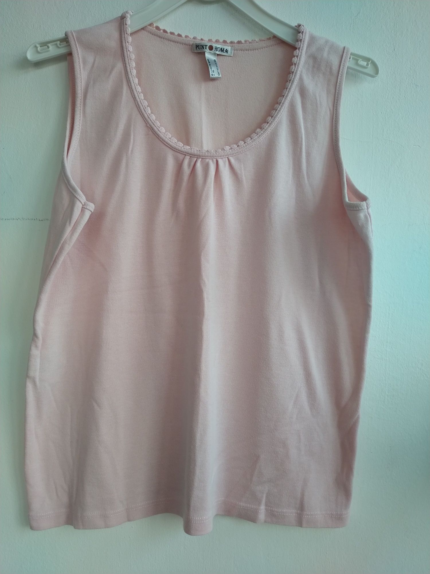 Top / camisola cor de rosa - Punto Roma - Tamanho L