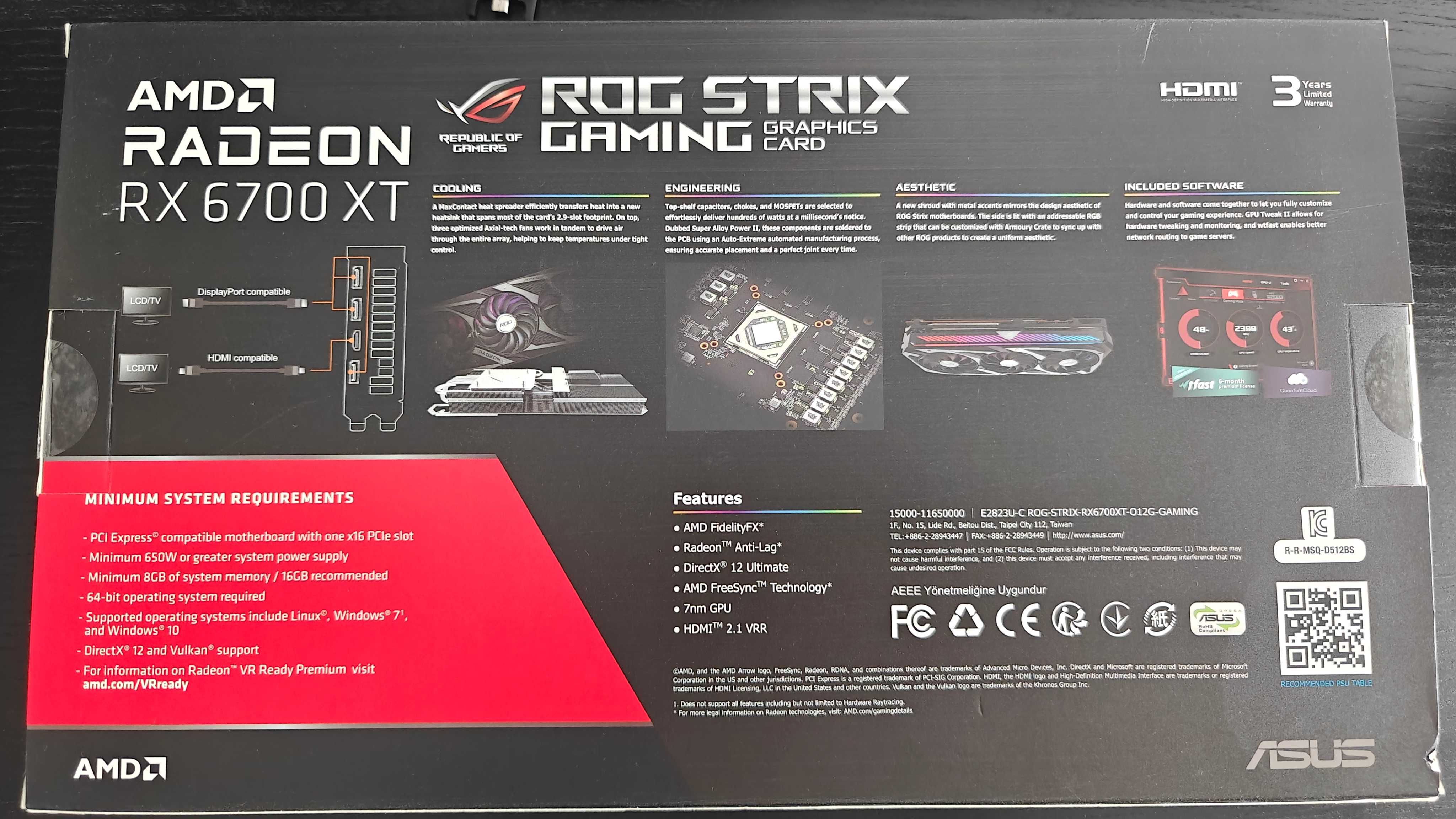 Asus Radeon RX 6700 XT ROG Strix Gaming OC 12GB