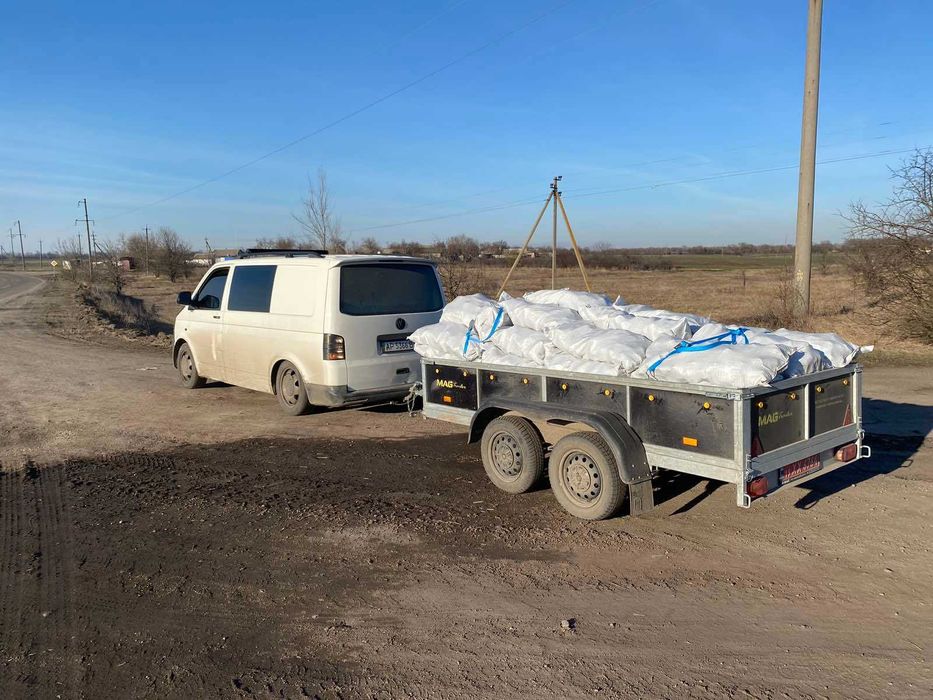 Прицеп Міцний Двовісний оцинкований Причіп з гальмами