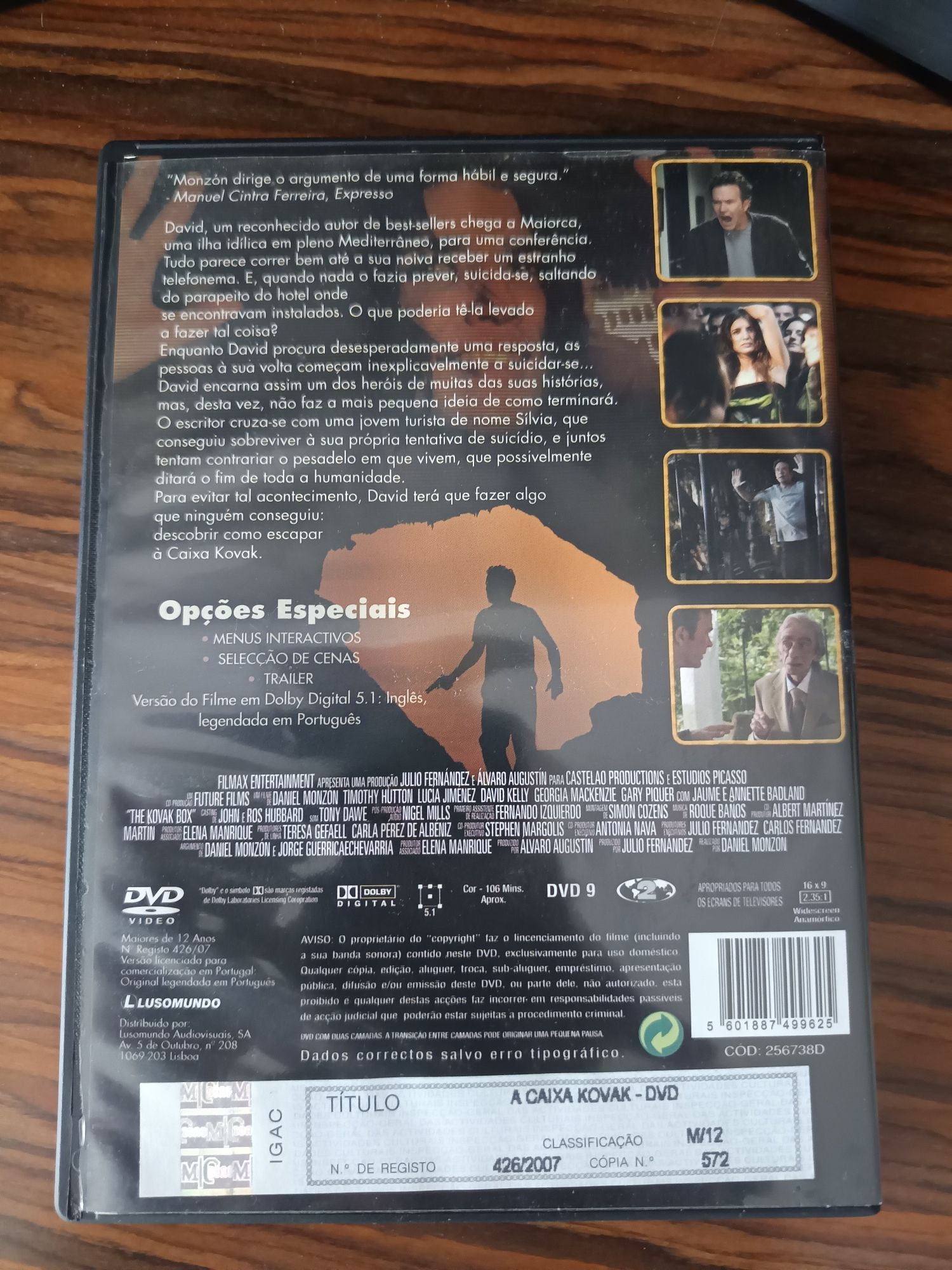 DVD a caixa kovak