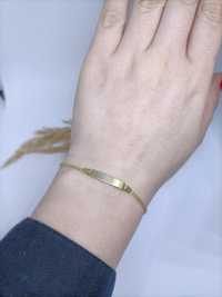 Piękna bransoletka ze złota, złoto pr 585, 14-16 cm