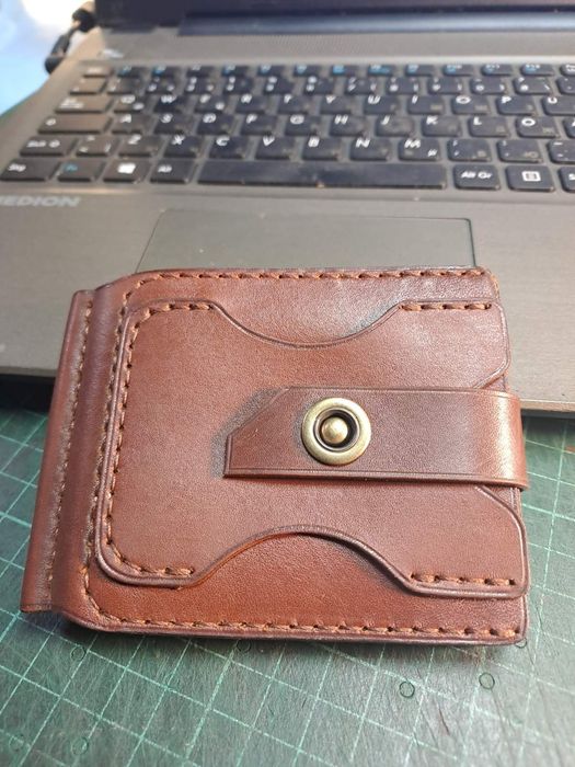 Гаманець кожаний Кошелёк зажим. Ручної роботи.