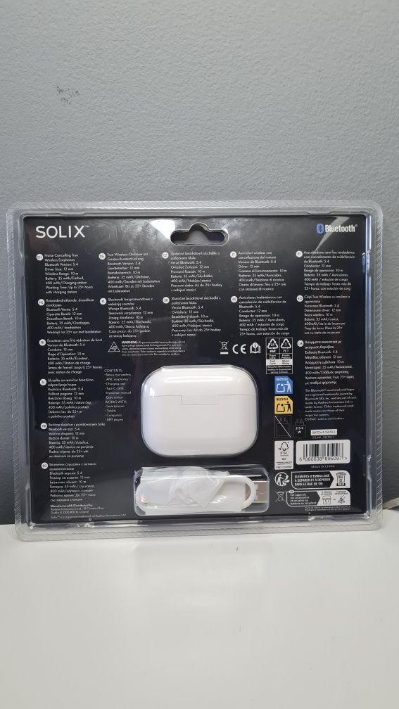 Bezprzewodowe słuchawki Solix NEXUS ANC TWS Bluetooth 5.4 ENC