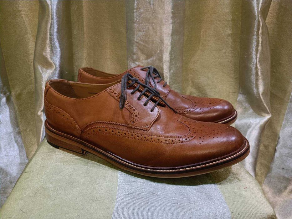 Кожаные  туфли с перфорацией