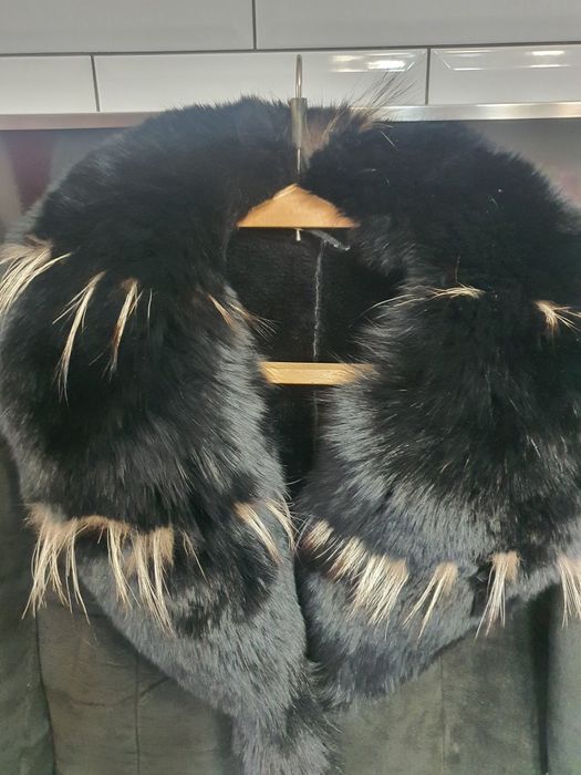 Зимняя натуральная дубленка с натуральным мехом