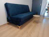 Nowa kanapa sofa łóżko wersalka tkanina Monolith nóżki złote