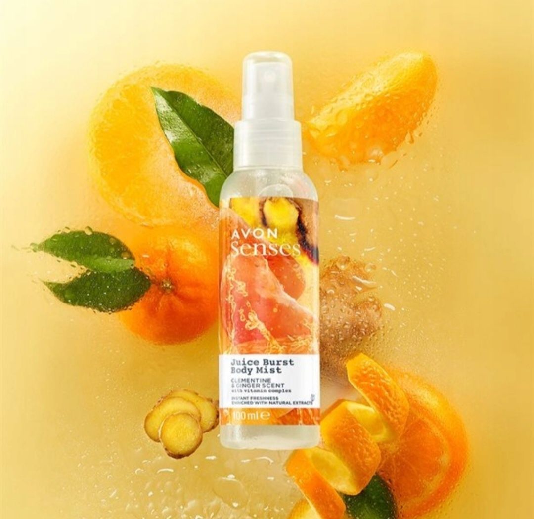 Mgiełka do ciała Juice Burst Imbir, Mandarynka 100 ml AVON