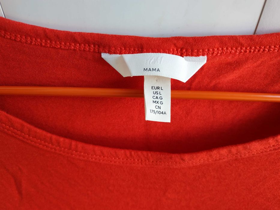H&m mama туніка блуза червона розмір l модал бавовна hm для вагітних