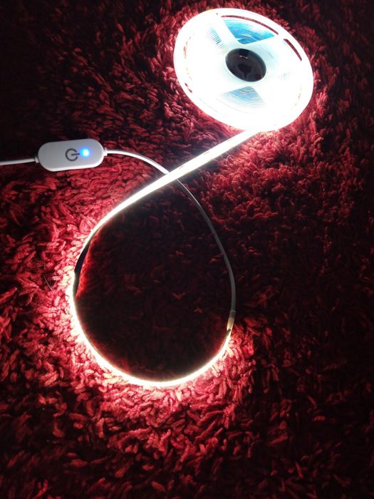 Светодиодна LED лента СОВ 5 метрів біла 5 v USB з сенсорним вимикачем