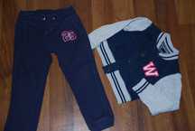 Zestaw ubrań dla dziewczynki, bluza + spodnie, rozm. 98/104