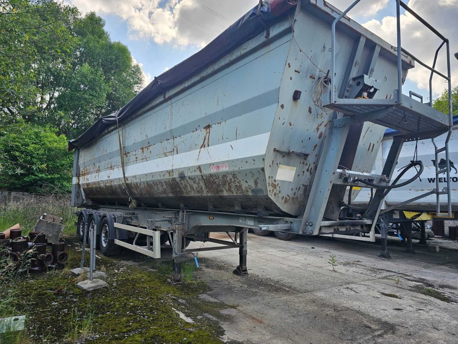 Nowe Opony! NACZEPA Stalowa KEMPF 55m3 do złomu