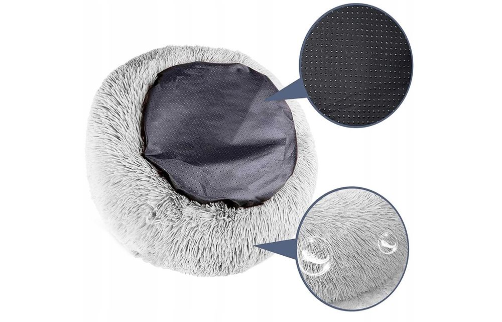 legowisko/ poduszka/ łóżko dla kota/psa 60cm szare miękkie wygodne