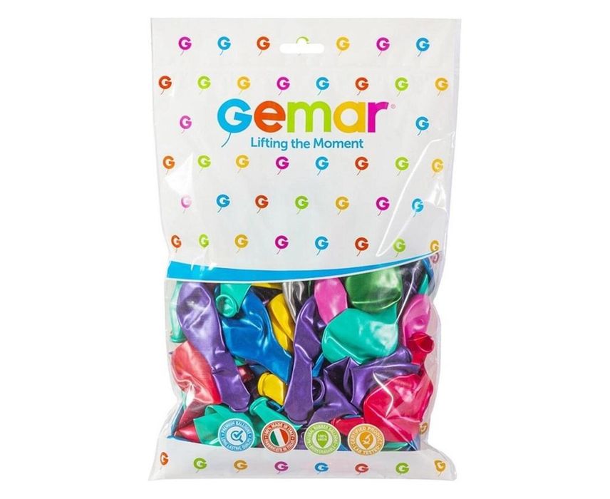 Balony metaliczne różnokolorowe MIX 25cm 100szt Godan Rok wydania: