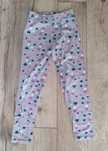 Legginsy dziewczęce szare w serduszka 128-140