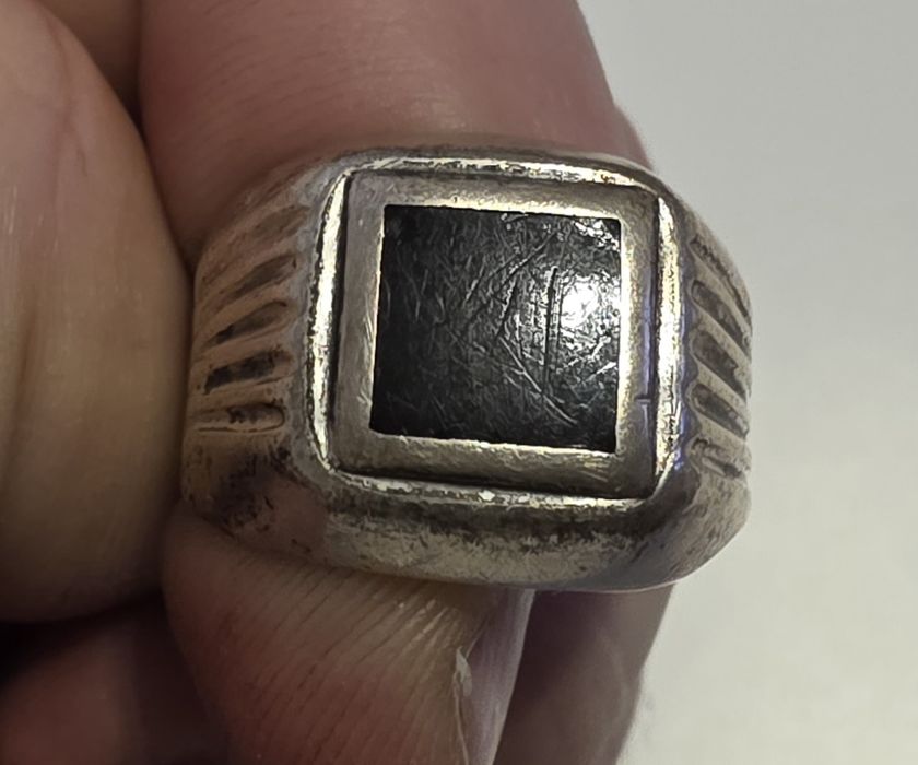 Sygnet srebrny męski 925 z czarnym onyksem
