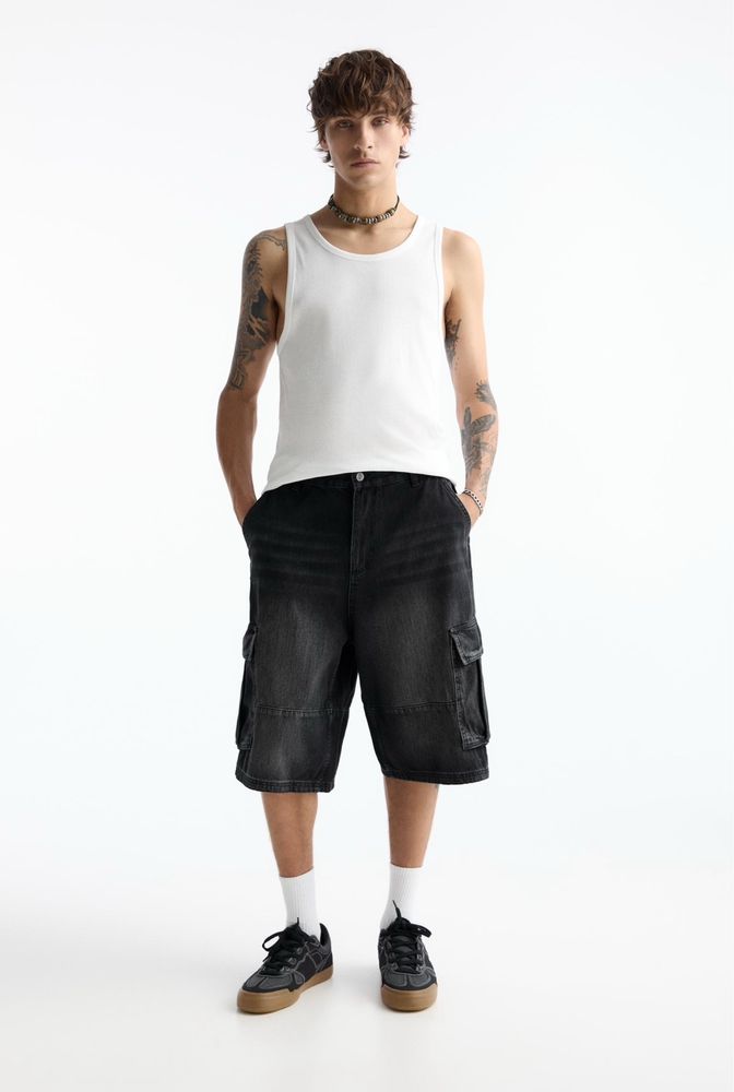 Шорти Pull&Bear (S-M) Skater Fit Оригінал Широкі Широкие Нові Шорты