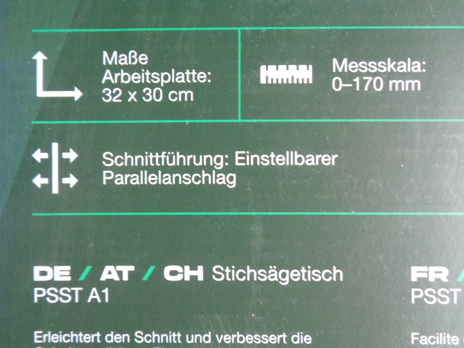 Parkside - Stół do wyrzynarki - blat roboczy 32 x 30 cm - nowy