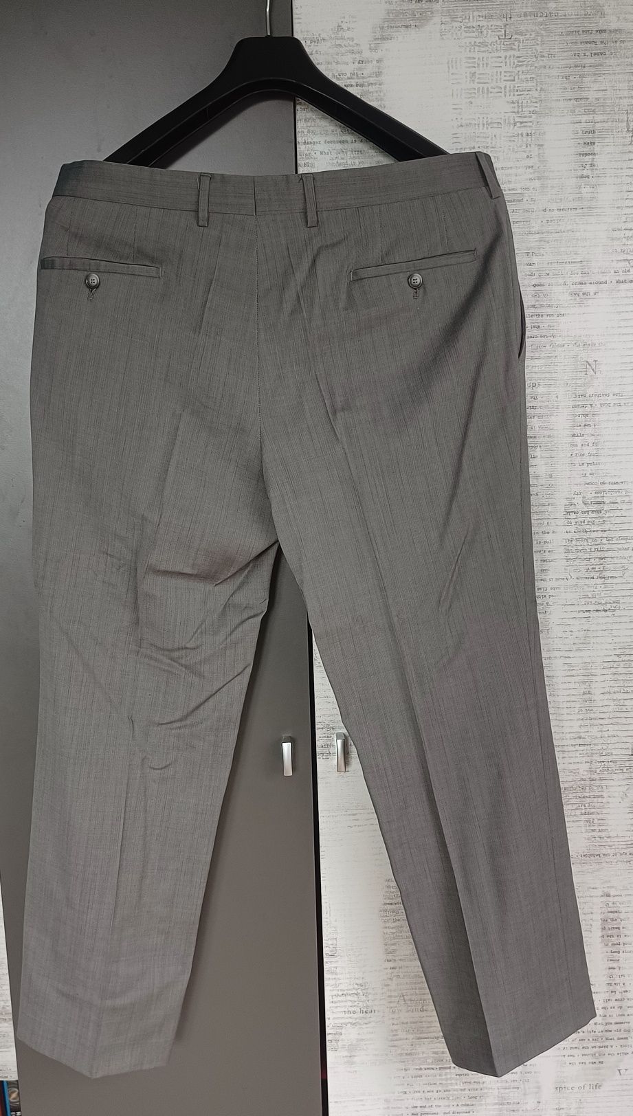 Spodnie męskie z garnituru, szare, Pierre Cardin