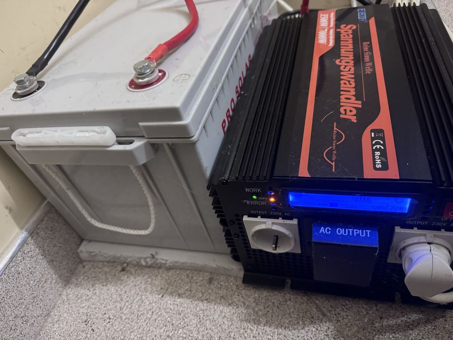 Комплект резервного живлення:Edecoa 12-230v 3500/7000w+ акб GEL 220Ah