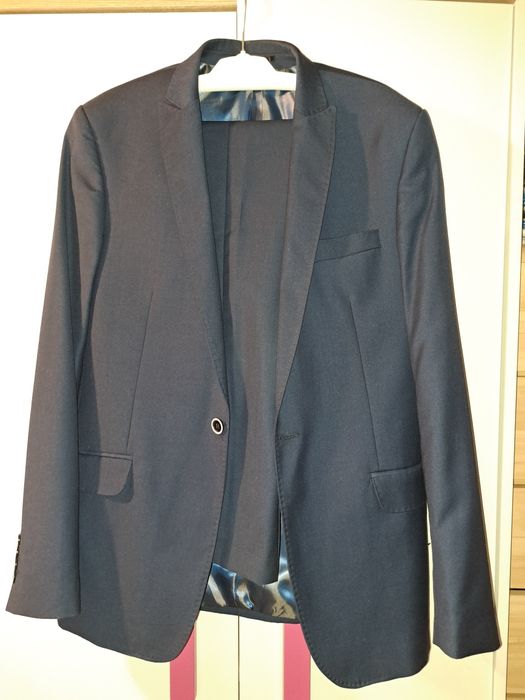 Garnitur męski młodzieżowy 48/182 2 lag 8 ELES granatowy