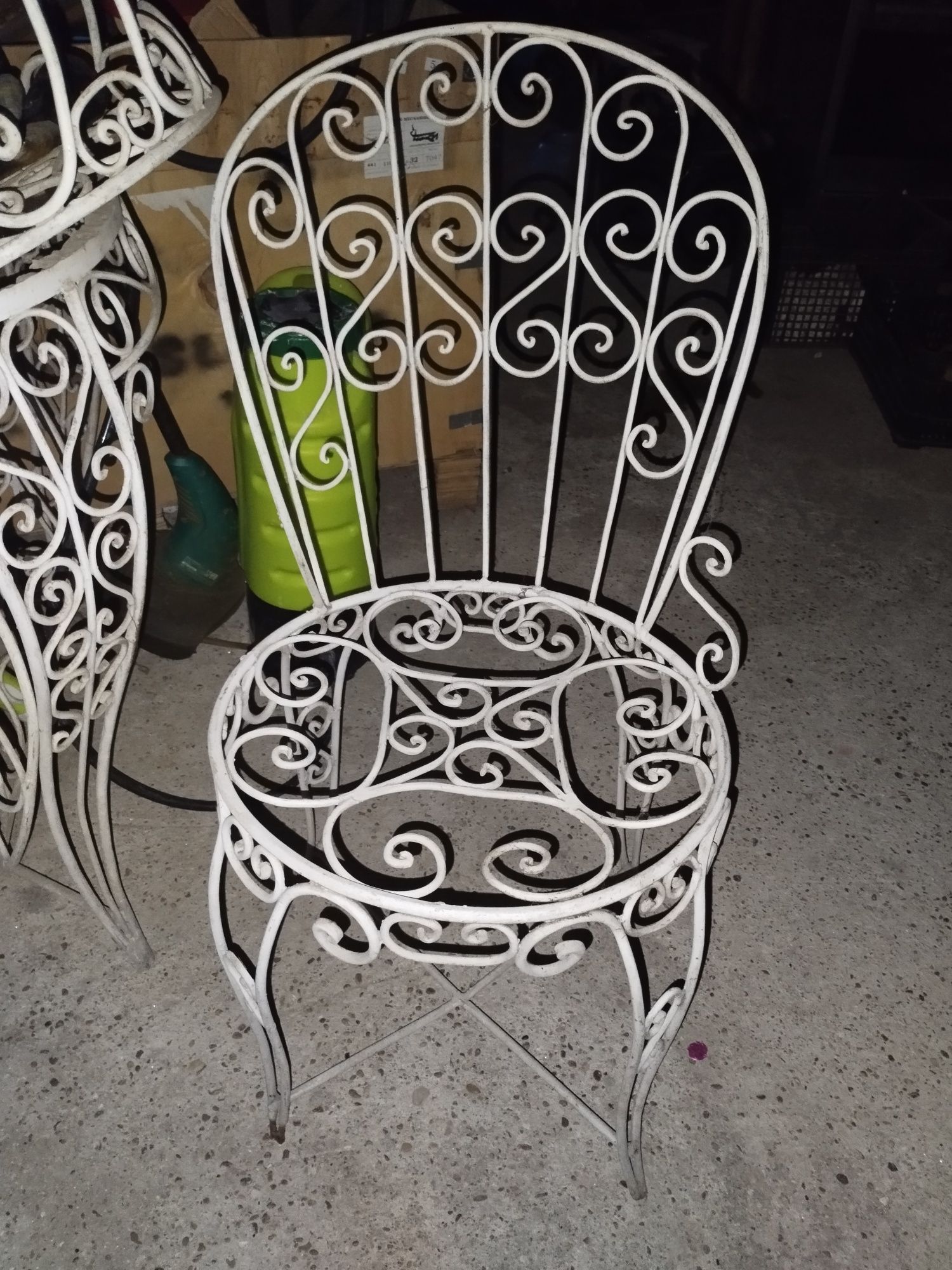 Mesa e cadeiras ferro furjado